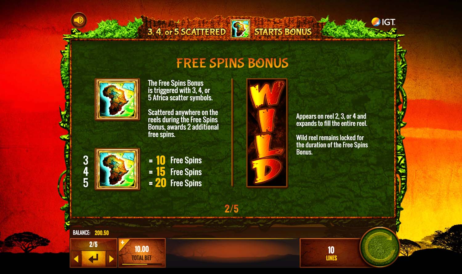 Unlock Free Spins with the African Continent Scatter Symbol!
